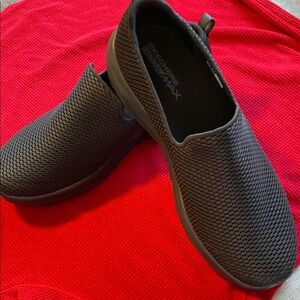 Skechers Black Sneakers Slip-On Textured Fabric